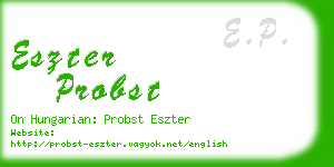 eszter probst business card